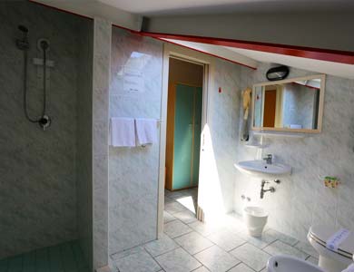 Bathroom in the attic room