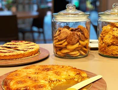 Biscotti and tarts